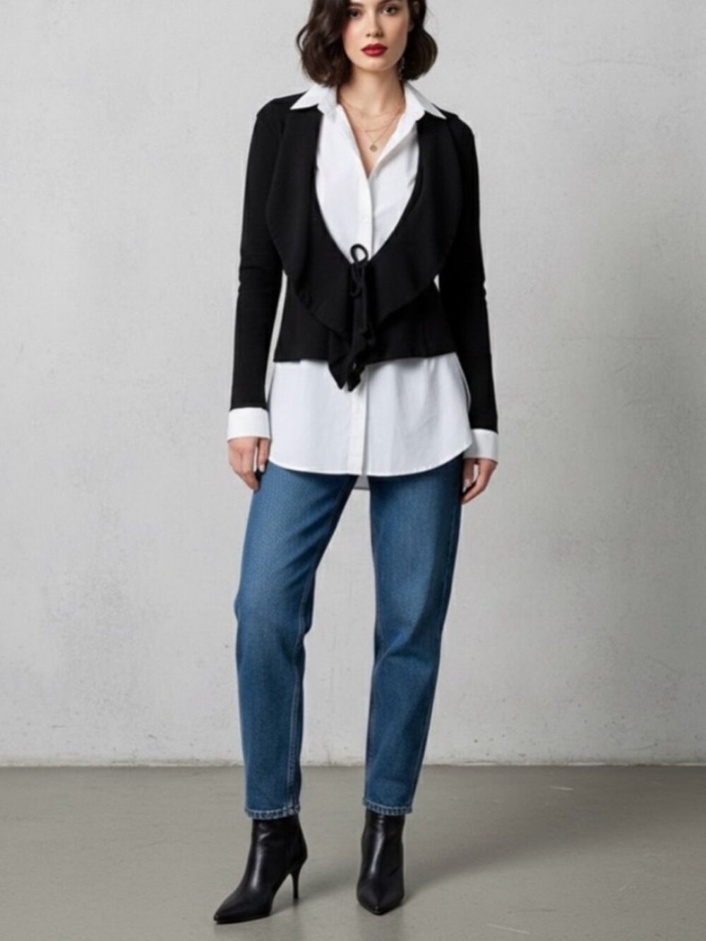 Liu Jo classic designer cardigan black women's size 40